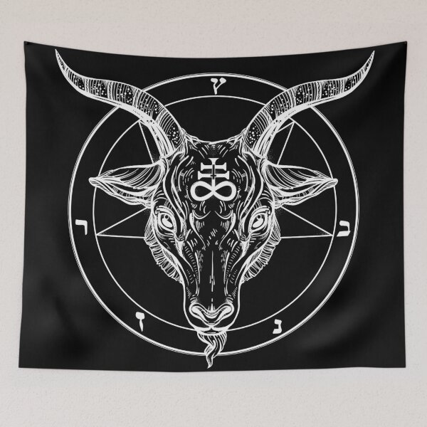 Item preview, Baphomet Goat Head with Pentagram Occult Symbolism or Satanist Symbols designed and sold by Magnetic Pajama.