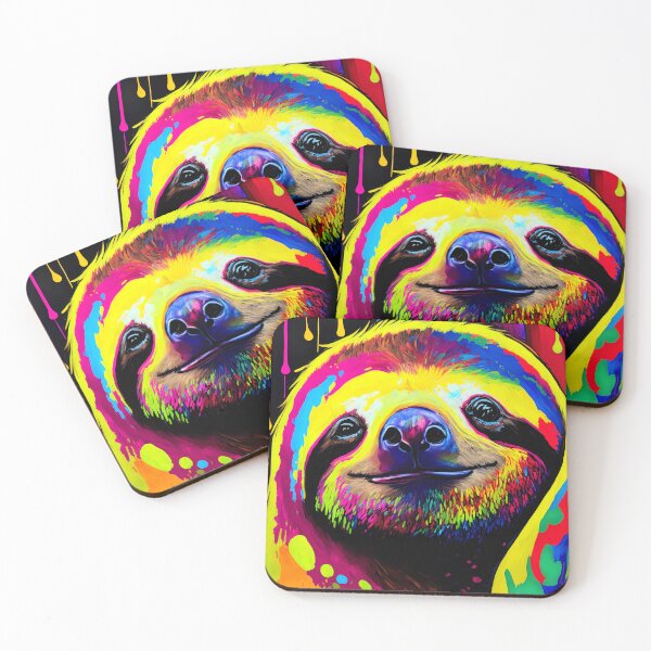 Item preview, colorful sloth designed and sold by ururuty.
