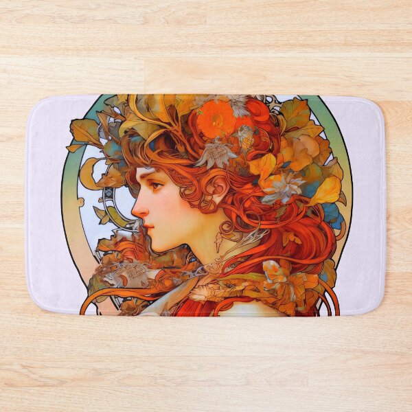 Item preview, Androgynous Art Nouveau Inspired By Alphonse Mucha designed and sold by entwithanaxe.