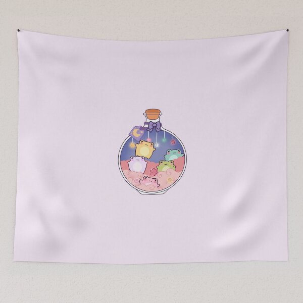 Item preview, Rainbow frogs in a jar! designed and sold by sqshmallowsart.