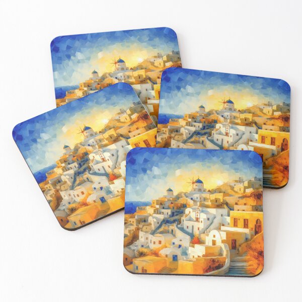 Item preview, The Beauty Of Santorini︱Masterpiece Of Vincent Van Gogh Style designed and sold by ArtificerArt.