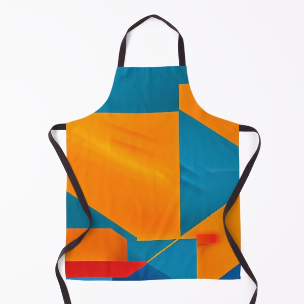 Item preview, Aqua and Orange Asymmetrical Triangular Design designed and sold by deniselynnimage.
