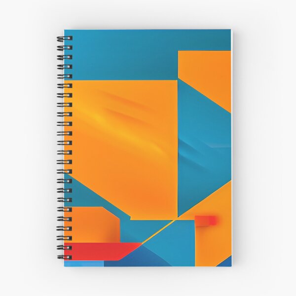 Item preview, Aqua and Orange Asymmetrical Triangular Design designed and sold by deniselynnimage.