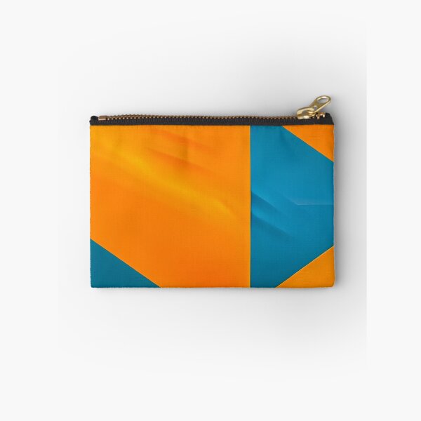 Item preview, Aqua and Orange Asymmetrical Triangular Design designed and sold by deniselynnimage.