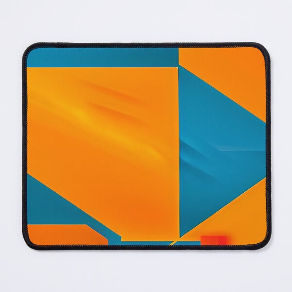 Item preview, Aqua and Orange Asymmetrical Triangular Design designed and sold by deniselynnimage.