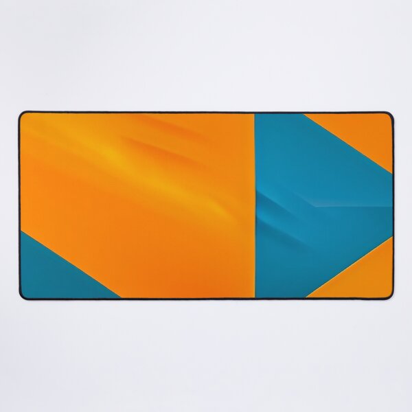 Item preview, Aqua and Orange Asymmetrical Triangular Design designed and sold by deniselynnimage.