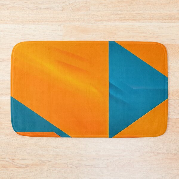 Item preview, Aqua and Orange Asymmetrical Triangular Design designed and sold by deniselynnimage.