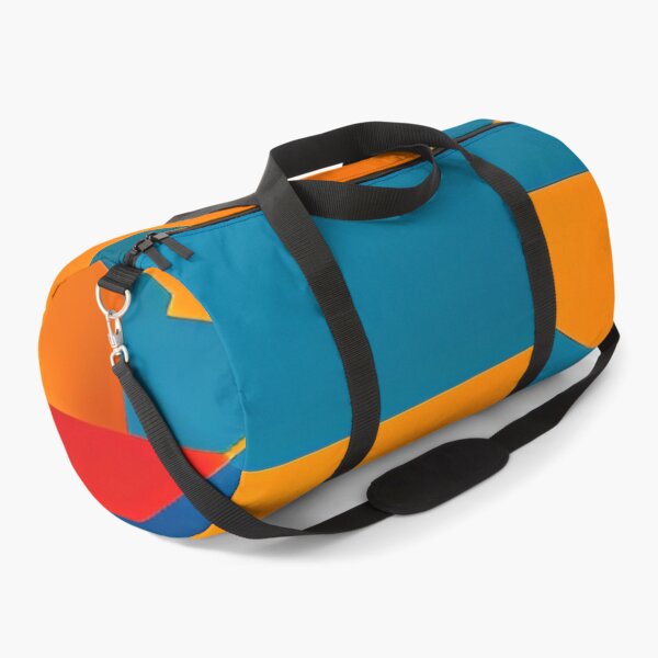 Item preview, Aqua and Orange Asymmetrical Triangular Design designed and sold by deniselynnimage.