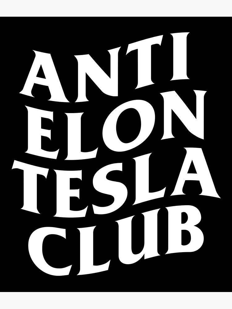 ANTI ELON TESLA CLUB - Autoaufkleber Aufkleber Zubehör - Elon Musk ist  verrückt!! Sozial | Sticker