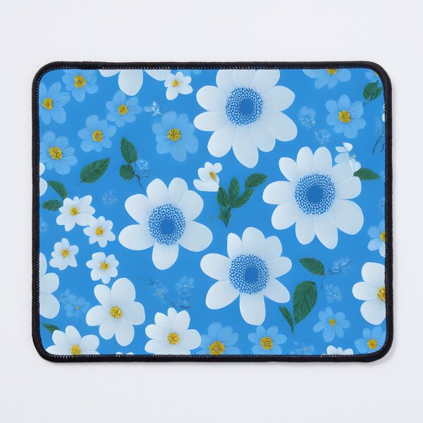 Item preview, Blue and White Flowers Floral Patterns designed and sold by Wonder Of Light.