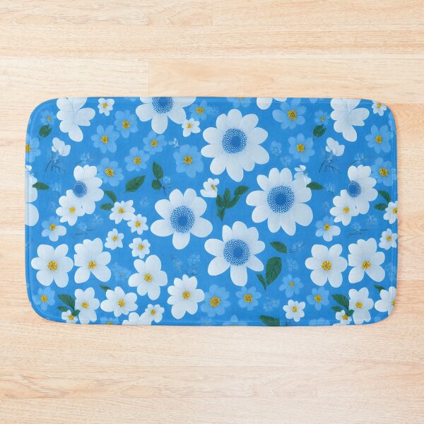 Item preview, Blue and White Flowers Floral Patterns designed and sold by Wonder Of Light.