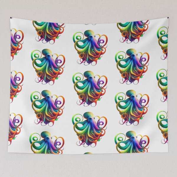 Item preview, Multi Color Octopus designed and sold by houseoflineart.