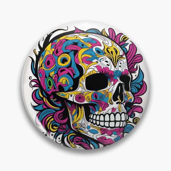Item preview, #8  Colourful skull design designed and sold by shadowartsss.