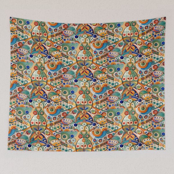 Item preview, A painting of abstract shapes and colors designed and sold by Hillol Bora.
