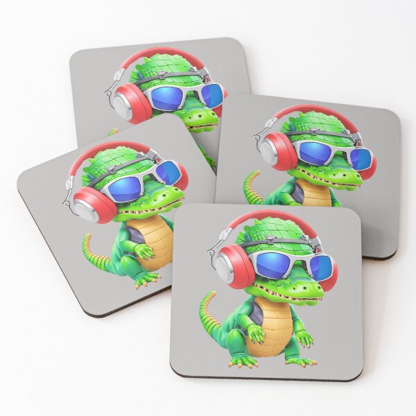 Item preview, Cute Alligator In Sunglasses And Headphones designed and sold by artist-mac.