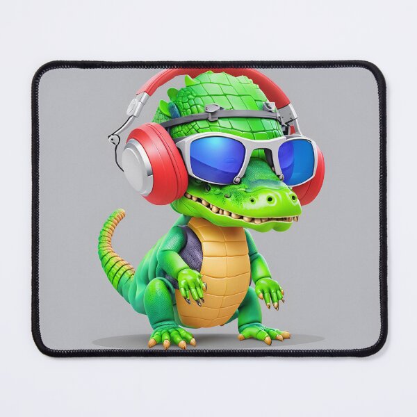 Item preview, Cute Alligator In Sunglasses And Headphones designed and sold by artist-mac.