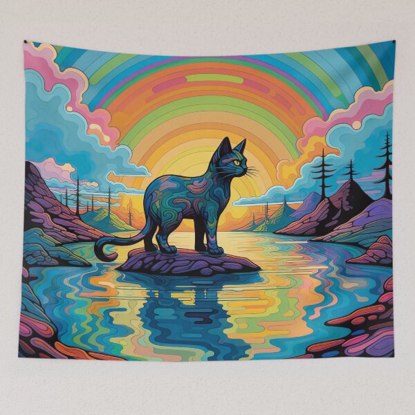 Item preview, Gato colorido designed and sold by Hibiskusmond.