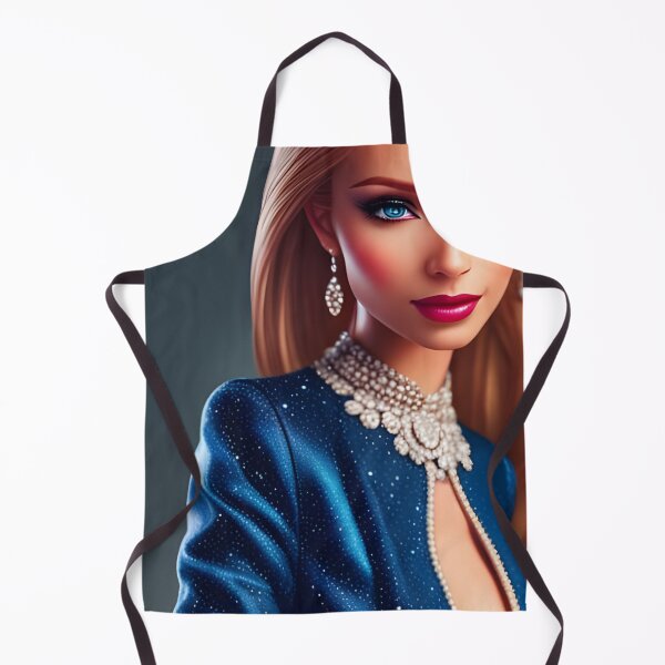 Item preview, Beautiful Blonde Fashion Doll in Blue Dress - AI Art Portrait designed and sold by stine1.