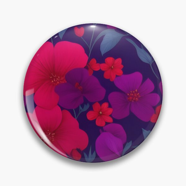 Item preview, Red and Purple Flowers Floral Patterns designed and sold by Wonder Of Light.