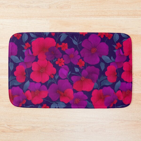 Item preview, Red and Purple Flowers Floral Patterns designed and sold by Wonder Of Light.