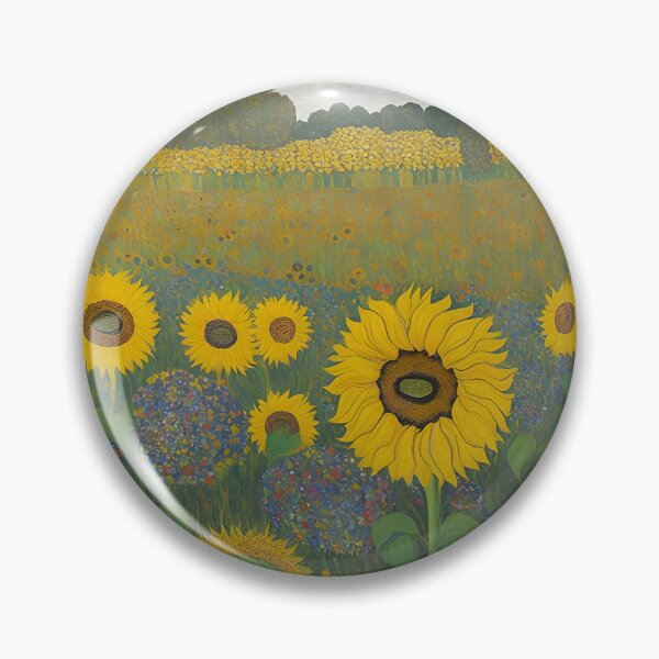 Artikelvorschau, Sonnenblumen inspiriert von Gustav Klimt Malerei-Klimt Blume entworfen und verkauft von Tamas Das.