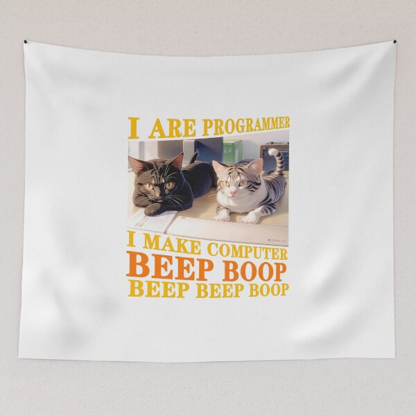 Item preview, Programmer Cat Beep Boop Coding designed and sold by Lychee Design.