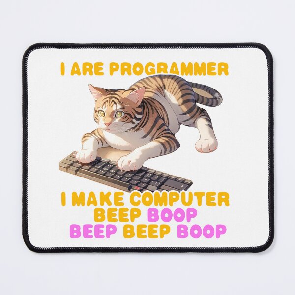 Item preview, Programmer Cat Beep Boop Coding designed and sold by Lychee Design.