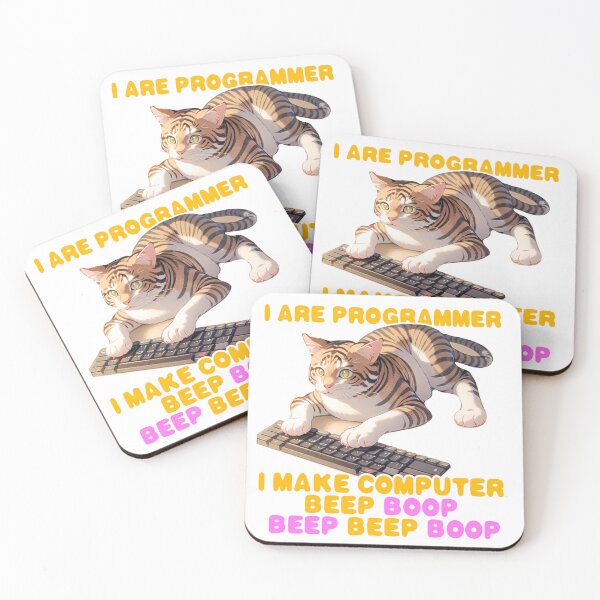 Item preview, Programmer Cat Beep Boop Coding designed and sold by Lychee Design.