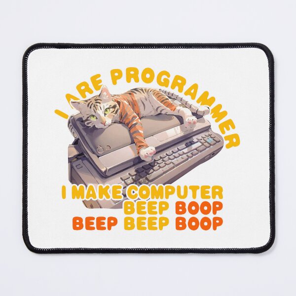 Item preview, Programmer Cat Beep Boop Coding designed and sold by Lychee Design.