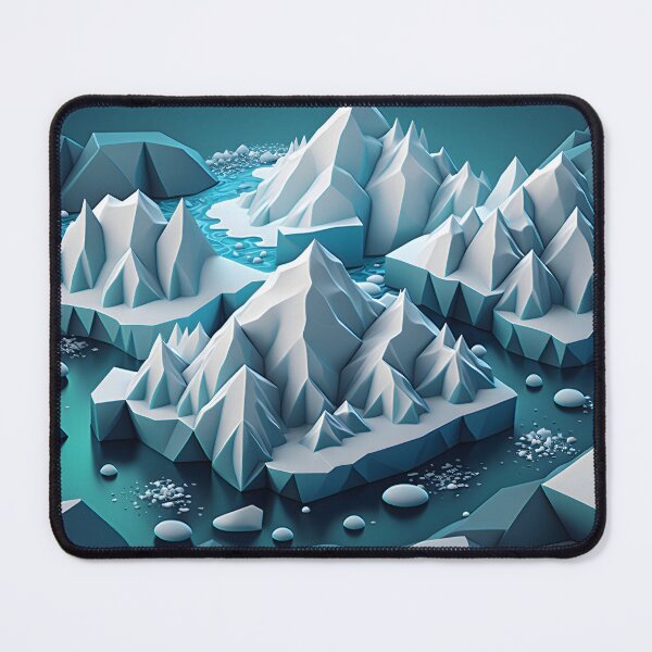 Item preview, Winter glacier landscape in geometric shapes designed and sold by NavyPanda.