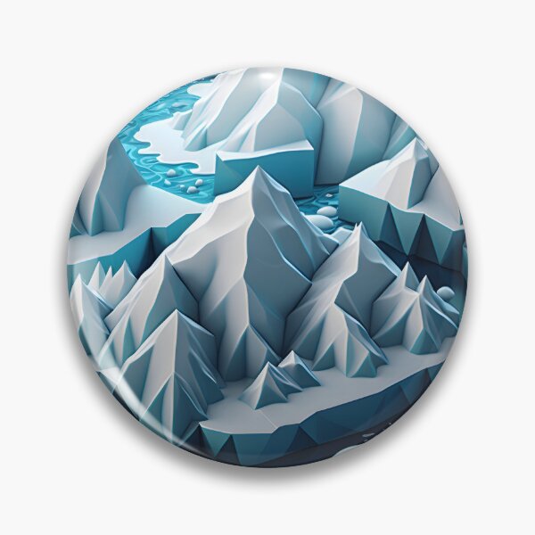 Item preview, Winter glacier landscape in geometric shapes designed and sold by NavyPanda.