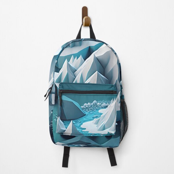 Item preview, Winter glacier landscape in geometric shapes designed and sold by NavyPanda.