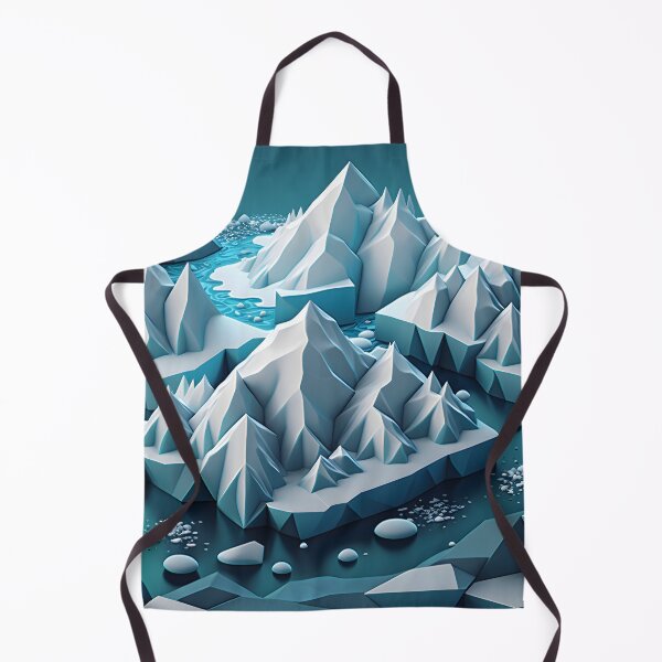 Item preview, Winter glacier landscape in geometric shapes designed and sold by NavyPanda.