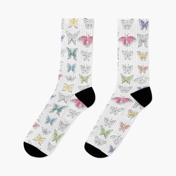 Item preview, Seamless pattern, abstract silhouettes of butterflies, line, watercolor. designed and sold by UVI-CA.