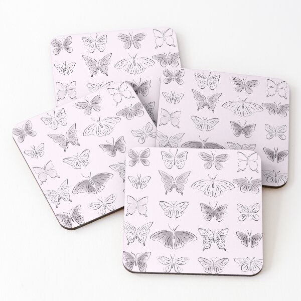 Item preview,  Seamless pattern, abstract silhouettes of butterflies, line, watercolor. designed and sold by UVI-CA.