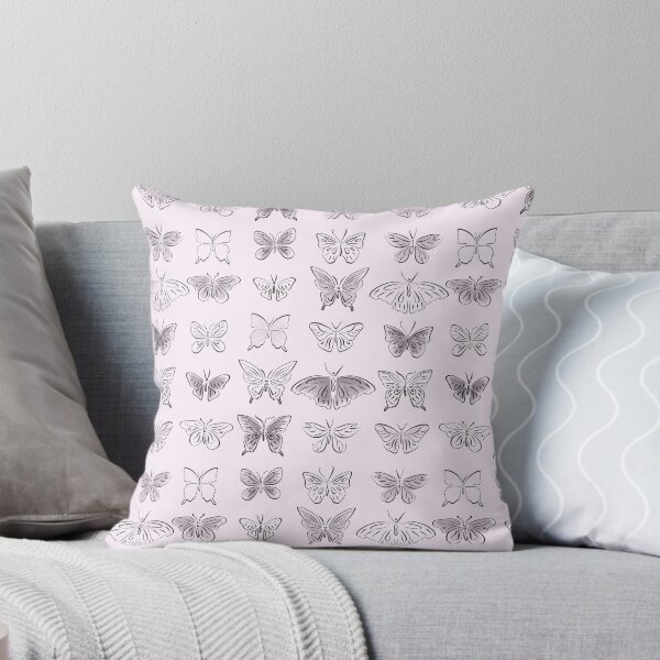 Item preview,  Seamless pattern, abstract silhouettes of butterflies, line, watercolor. designed and sold by UVI-CA.
