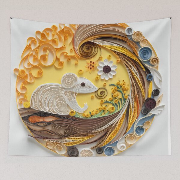 Item preview, Earth Rat - Quilled Paper Artwork - AI Generated designed and sold by Quilluminations.