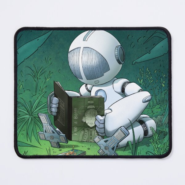 Item preview, Robot reading comics and manga in the forest designed and sold by mesange-art.