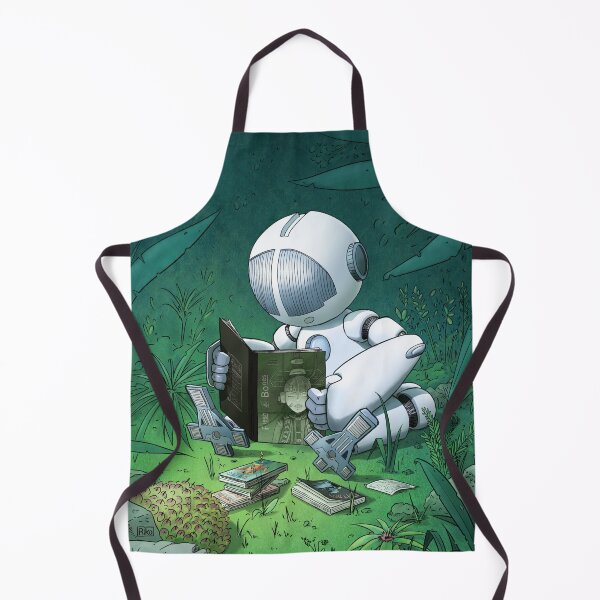 Item preview, Robot reading comics and manga in the forest designed and sold by mesange-art.