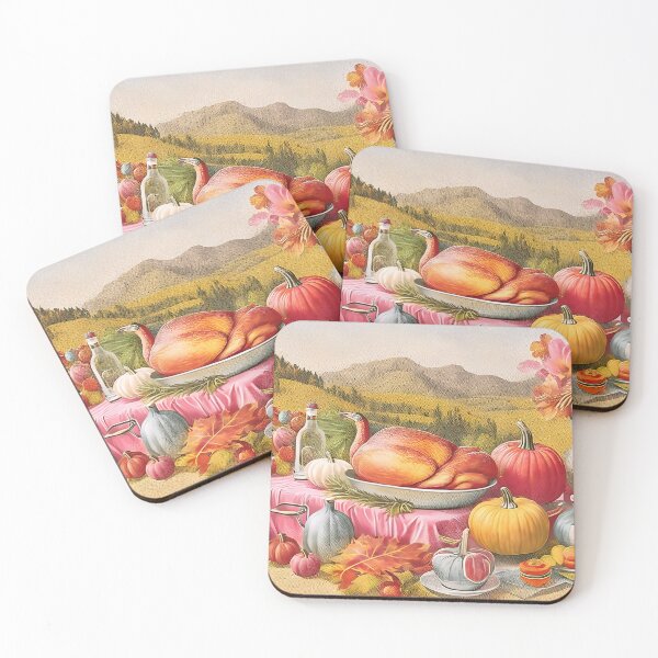 Item preview, Vintage Thanksgiving Pumpkin & Turkey  designed and sold by Tamas Das.