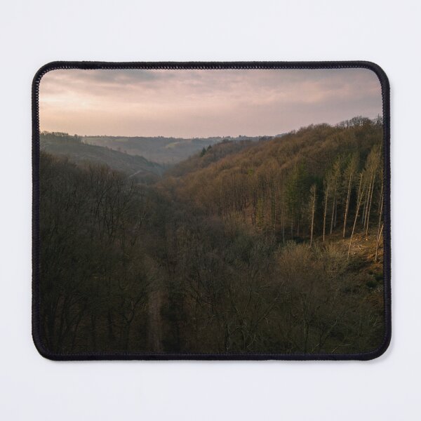 Item preview, Drone Photography - Reddish Sunset Sky Over Abandoned Forest Path designed and sold by TRex-Landscapes.