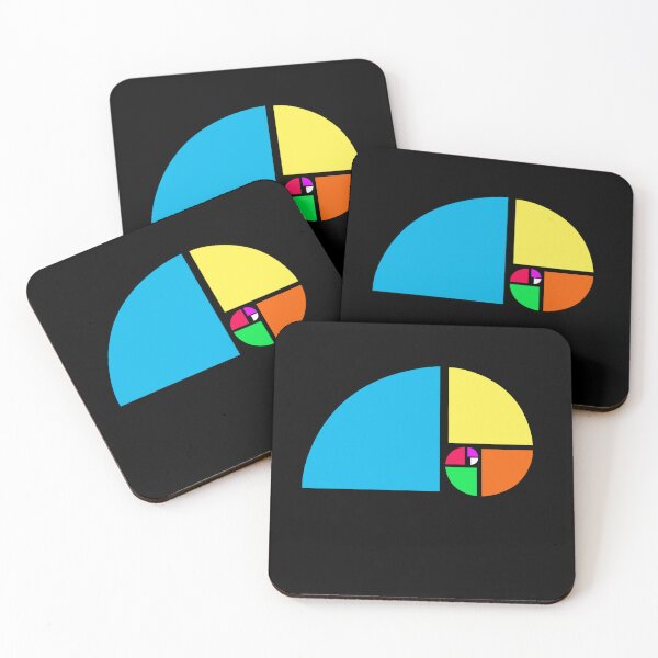 Item preview, Colourful Fibonacci Spiral The golden ration design designed and sold by SoulTrekking.