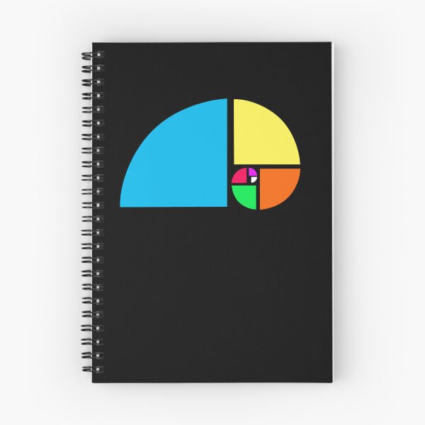 Item preview, Colourful Fibonacci Spiral The golden ration design designed and sold by SoulTrekking.