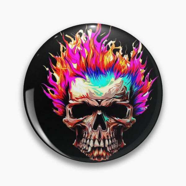 Item preview, skull on fire designed and sold by sicomanzer.