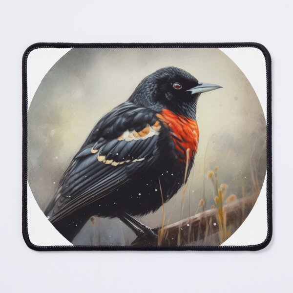 Item preview, Red-Winged Bllackbird Portrait in Pastel Colors designed and sold by Cody Bertasso.