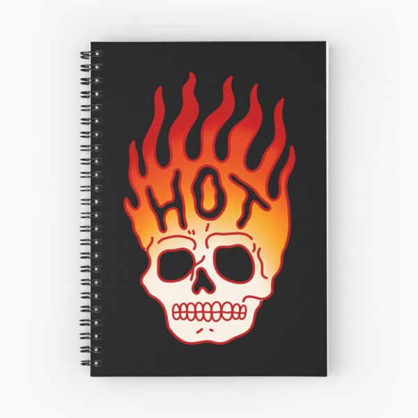 Item preview, Skull Fire Flames Retro Tattoo designed and sold by CletuVolkma.