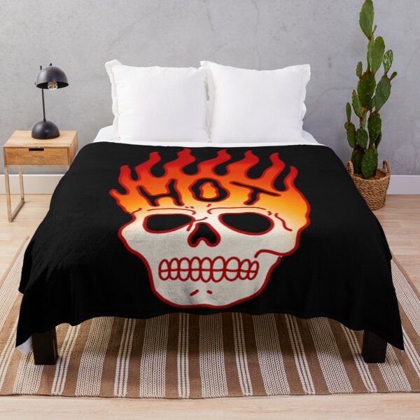 Item preview, Skull Fire Flames Retro Tattoo designed and sold by CletuVolkma.