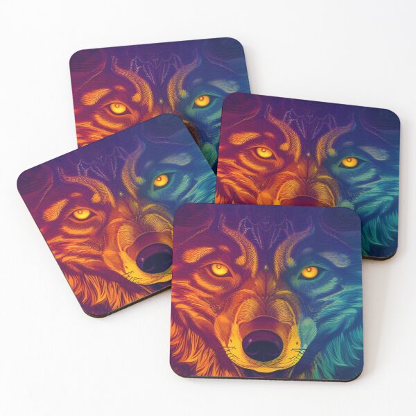 Item preview, Wildflower Wolf: A Colorful Canine Delight designed and sold by MagnifiqueMind.