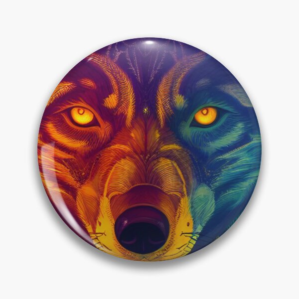 Item preview, Wildflower Wolf: A Colorful Canine Delight designed and sold by MagnifiqueMind.