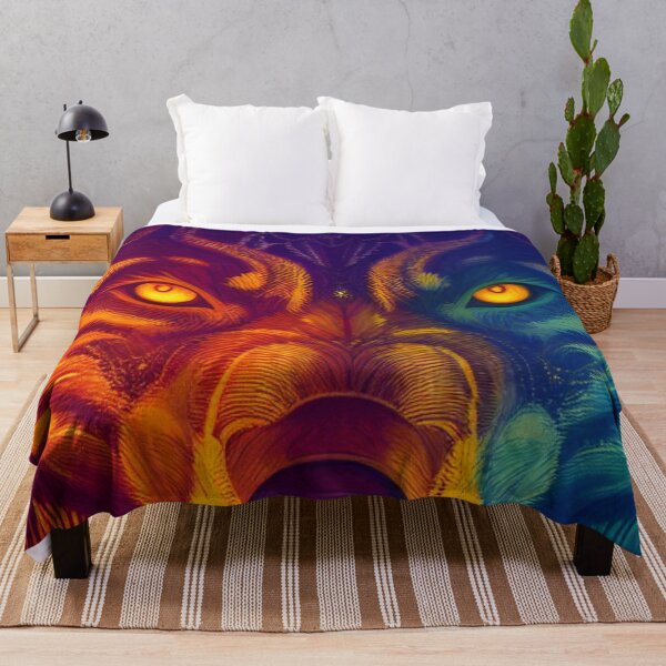Item preview, Wildflower Wolf: A Colorful Canine Delight designed and sold by MagnifiqueMind.